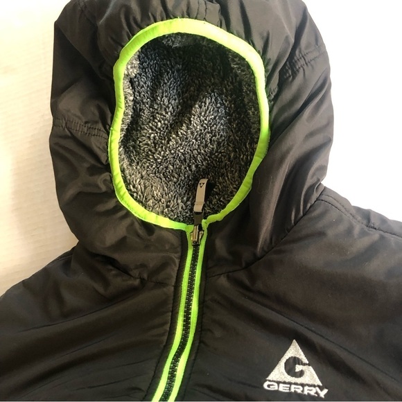 Gerry Boy’s Gray Camo Puffer Reversible Fleece Hooded Jacket Size L 14/16 Youth - Picture 10 of 16